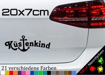 Küstenkind Aufkleber Anker Nordsee Hamburg Urlaub Sylt Heimat Ostsee JDM 20x7cm - Bild 1 von 4