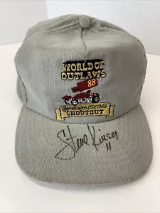 Gorra Identity Headwear Snap Back World Of Outlaws firmada por Steve Kinser hecha en EE. UU. - Imagen 1 de 9