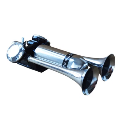 Bocina de aire para vehículo de acero inoxidable trompeta camión tren bocina accesorio bocina de gas Foto 1 de 4