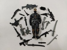 3.75" Gi Joe  black NINJA  with Swords weapons Action Figure  Rare Figure
