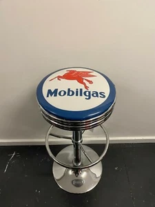 MOBILGAS MOBIL PETROL PREMIUM BAR STOOL ADJUSTABLE HEIGHT BOWSER SHELL AMOCO - Bild 1 von 12