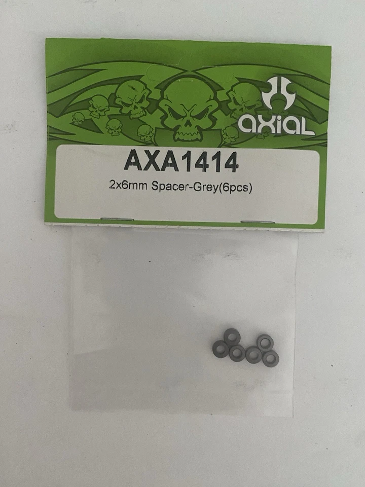 AXIAL RACING RC AXA1414 2x6 mm Spacer Grey (6pcs) NEW - Image 1 of 1