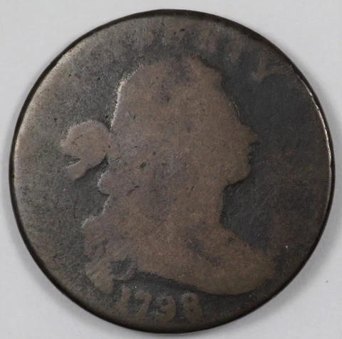 1798 Draped Bust US Copper Large Cent 1C S-177 R.4+ Cover