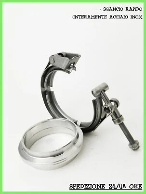 BOOST PRODUCTS v-band vband inox kit scarico collegamento collettore turbo tubo 60 mm flangie