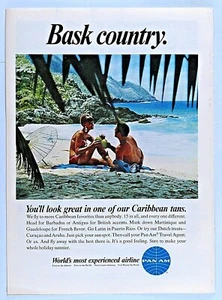 1958 Pan AM Jet Clipper Vintage Bask Country Original Print Ad 8.5 x 11" - Picture 1 of 6