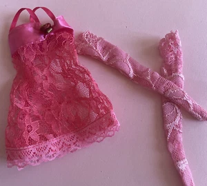 Barbie doll lingerie Shocking pink lace nightgown matching lace stockings - Picture 1 of 3