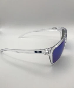 Oakley Sylas Sunglasses Clear Crystal 9448 0457 57 Lens 17 Bridge Blue Mirror - Picture 1 of 4