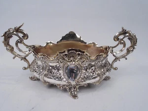 Bruckmann Bowl Antique Rococo Centerpiece German 800 Silver C 1900 - Picture 1 of 9