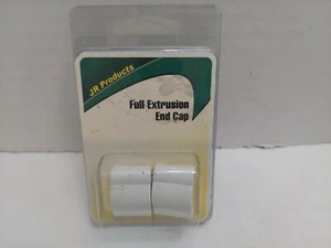 JR Products 49615 3/4" x 3/4" x 3/8" White Full Extrusion End Cap Set - Bild 1 von 2