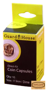 GuardHouse Dime 17.9 mm Direct Fit Coin Capsules,10 per Box - #7881621 - Picture 1 of 1