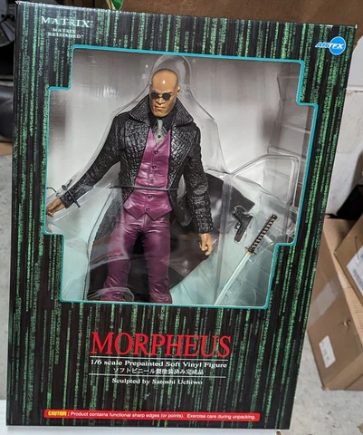 Matrix Reloaded Morpheus 1/6 Soft Vinyl Figure KOTOBUKIYA ARTFX - CASE FRESH NIB Cover