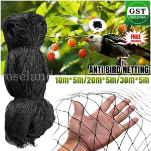 10/20/30M Black Anti Bird Netting Pest Net Commercial Fruit Tree Pond Plant Mesh - Picture 1 of 14