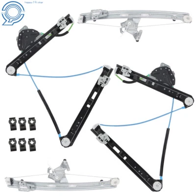 Power Window Regulator Set 2001-2005 For BMW 325i Front and Rear For Sedan Wagon - Image 1 of 4