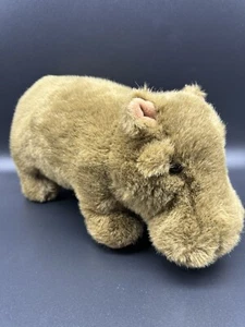 Vintage Chosun Nilpferd braun Plüschtier Stofftier Baby Kalb 12 Zoll - Bild 1 von 7