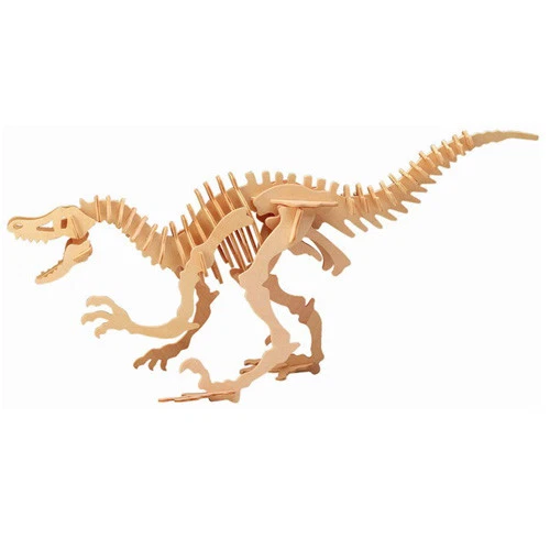 ETNA ILAWA Velociraptor 3D Holzbausatz Dinosaurier Tier Holz Steckpuzzle Holzpuzzle Dino