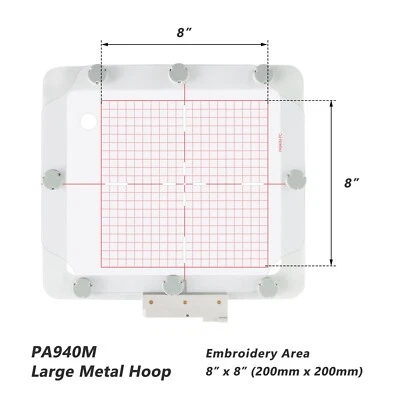 PA940M/8x8inch Magnetic Embroidery Hoop for Pfaff/ Viking Embroidery Machine - Image 1 of 4