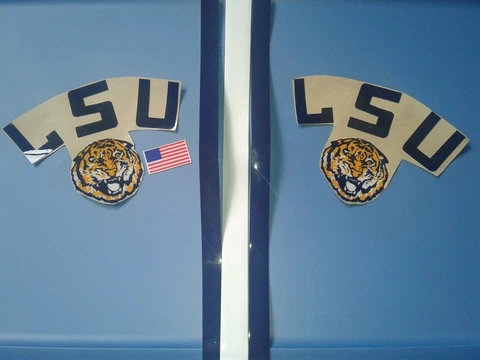 LSU Tigers full size football helmet decals set Cover