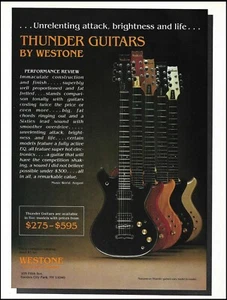1983 Westone Thunder electric guitar series ad 8 x 11 advertisement print - Picture 1 of 3