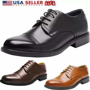 Men's Classic Dress Shoes Faux Leather Formal Oxford Casual Shoes Wedding Shoes - Picture 1 of 42