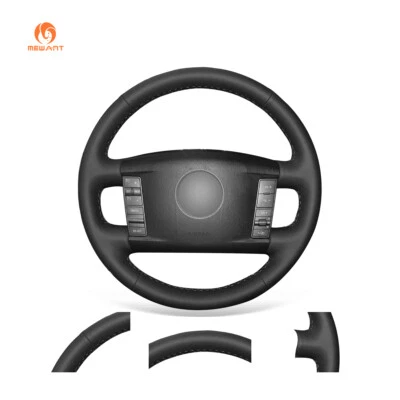 Cubierta de volante de cuero artificial para Volkswagen VW Phaeton Touareg Foto 1 de 4