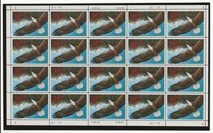 1991 EAGLE in flight $14 Sc 2542 MNH full sheet of 20 plate number A1111-1 - Picture 1 of 1