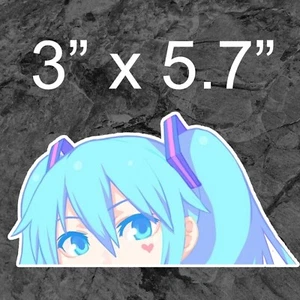 Hatsune Miku Vocaloid Cute Peeker Sticker Car Sticker Car Decal - Picture 1 of 2