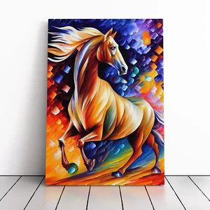 Horse Portrait No.1 Canvas Wall Art Print Framed Picture Home Decor Living Room - Picture 1 of 4