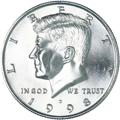 1998 D Kennedy Half Dollar CN-Clad Gem BU US Coin See Pics Z862 Cover