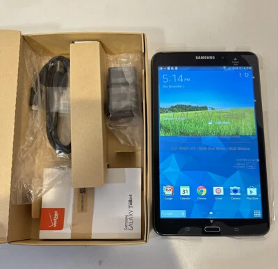 NIB Samsung Galaxy Tab 4 SM-T337V 16GB, Wi-Fi + 3G (Verizon), 8 inch - Black - Image 1 of 4