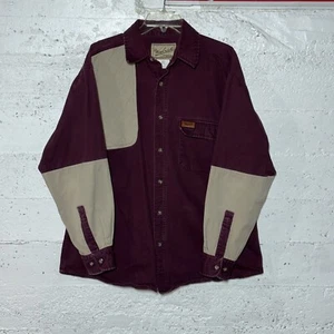 Woolrich Outdoor Guide Collection Mens L 42-44 Shooting Hunting Shirt Burgundy - Picture 1 of 6