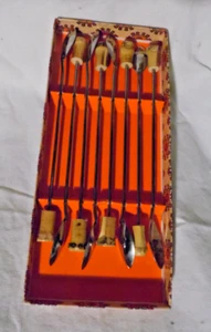 C1/ VINTAGE SCHACHTEL 8 KAFFEELÖFFEL FÜR MAZAGRAM ODER EIS BAMBUSSPITZE - Bild 1 von 3