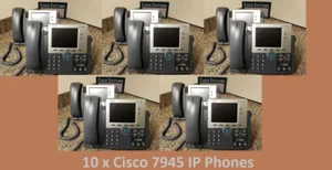 Lot of 10 Cisco CP-7945G 7945 Unified IP Phone Color LCD Delivery 2-7 Days - Picture 1 of 1