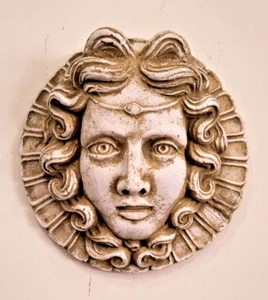 Escultura Cabeza de Rodas Cabeza irradiada de Helios "Arte de la Historia" Raro - Imagen 1 de 6