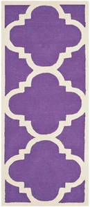 Safavieh Cambridge PURPLE / IVORY Wool Runner 2' 6 x 8' - CAM140K-28 - Picture 1 of 2