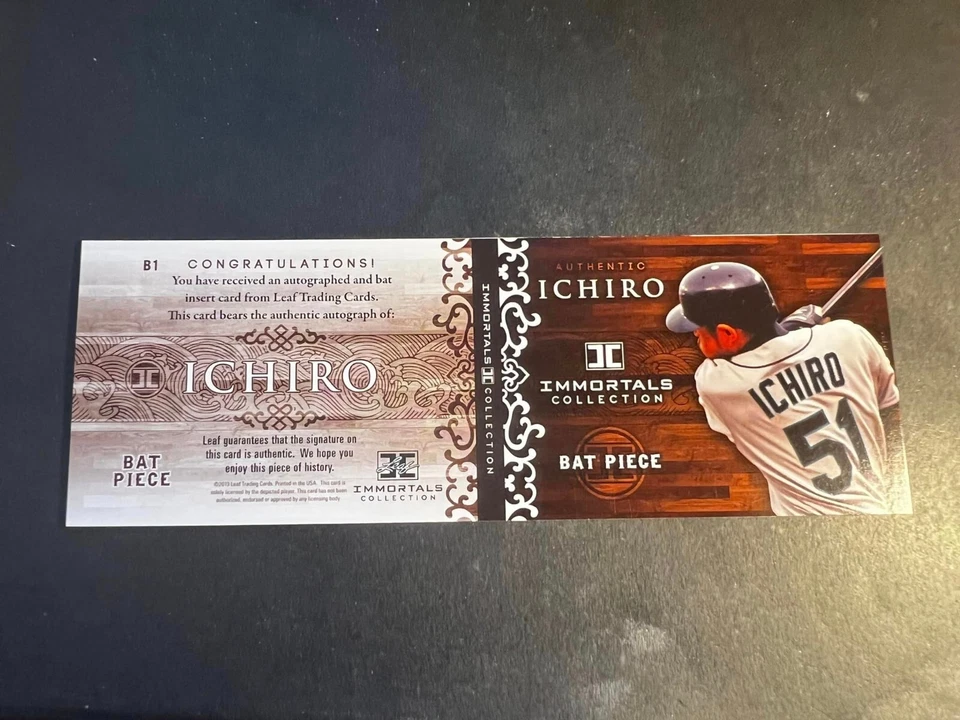 2013 Leaf Ichiro Immortals PROOF MISSING AUTOGRAPH & Serial # BOOKLET #B1 - Image 1 of 2