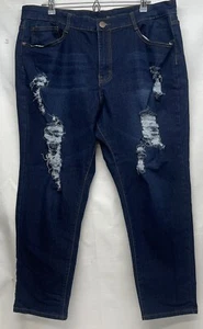 BOB Distressed Women's Jeans Blue Denim High Rise Size 23/24 - Picture 1 of 4