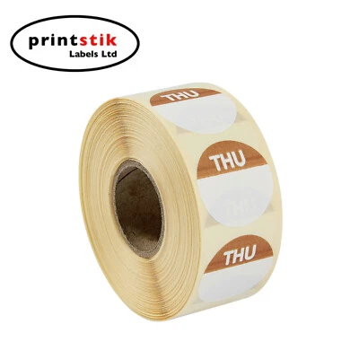 Day Dot Lebensmittelhygiene-/Priorisierungsetiketten - Donnerstag 1 Packung mit 1.000 Etiketten