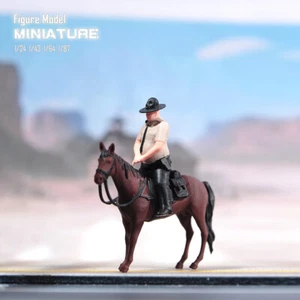 1/87 US Patrol Police & Horse Scene Minatures Figure Doll For Cars Vehicles Toy - Picture 1 of 5