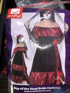 Day Of The Dead Bride Halloween Fancy Dress Costume Size XL 20-22 - Picture 1 of 4
