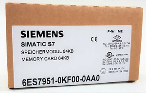 Módulo de memoria Siemens Simatic S7 6ES7 951-0KF00-0AA0 64KB 6ES7951-0KF00-0AA0 - Imagen 1 de 2
