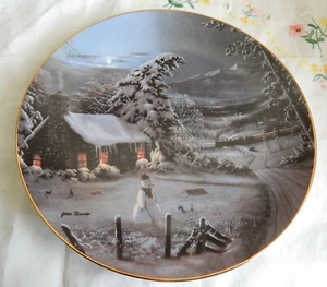 THE NIGHT BEFORE CHRISTMAS PLATE WHEN ALL HEARTS COME HOME  8 1/4 - Picture 1 of 3