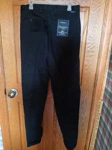 NWT Mens NAUTICA Black Rigger Dress Pants W 33 x L 34 Nano Tech fabric twill NWT - Picture 1 of 8