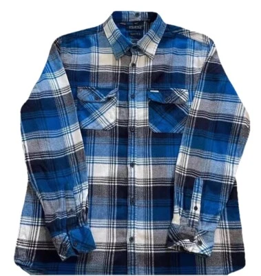 Point Zero Mens Button Up Camping Hunting Plaid Flannel Shirt Size Large - Image 1 of 4