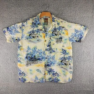 Camisa Hawaiana De Colección Pineapple Connection Para Hombres M Outrigger Camp Aloha Palm Beach - Imagen 1 de 9