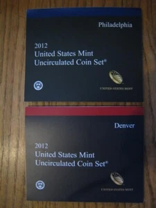 2012 U.S Mint Uncirculated Coin Set Philadelphia and Denver Mints 28 Coins w/COA - Picture 1 of 10