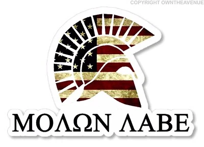 Calcomanía Adhesiva Molon Labe EE. UU. Ven y llévalos 2da Enmienda 4" - (Molon4flg#2) Foto 1 de 2