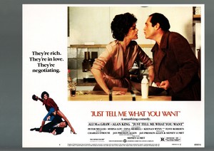 TELL ME WHAT YOU WANT-1981-VF/NM-LOBBY CARD-COMEDY-DRAMA-ALI MCGRAW-ALAN VF/NM