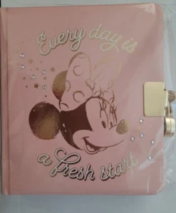 Disney Minnie Mouse Secret Diary Lockable Notebook with Padlock NEW blush pink - Picture 1 of 2