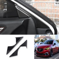 For Mazda CX5 CX-5 17-20 Matt silver Front triangle A-pillar L&R Air outlet trim For Mazda CX5 CX-5 17-20 Matt silver Front triangle A-pillar L&R Air outlet trim