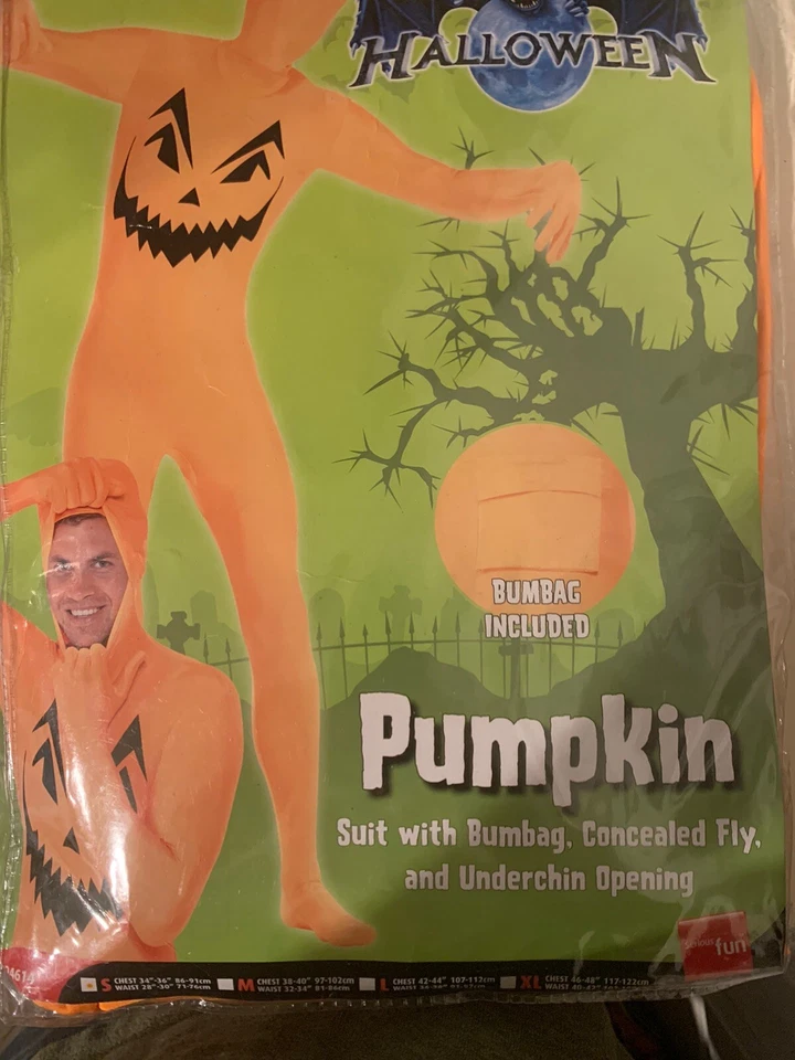 Nuevo Disfraz Smiffy’s Calabaza Segunda Piel Adulto Talla Pequeña 34-36 Foto 1 de 4